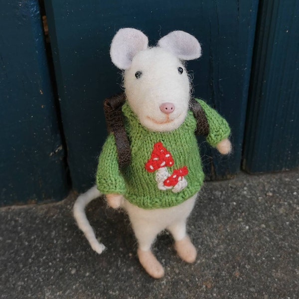 Filzmaus, Filztier, Filzfigur, needle felted mouse, needle felting