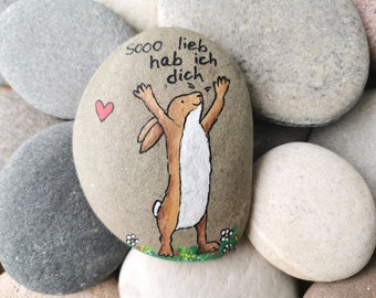 Bemalter Stein, Liebe, Freundschaft, Verlobung, Valentinstag, Hochzeitstag, Ostern