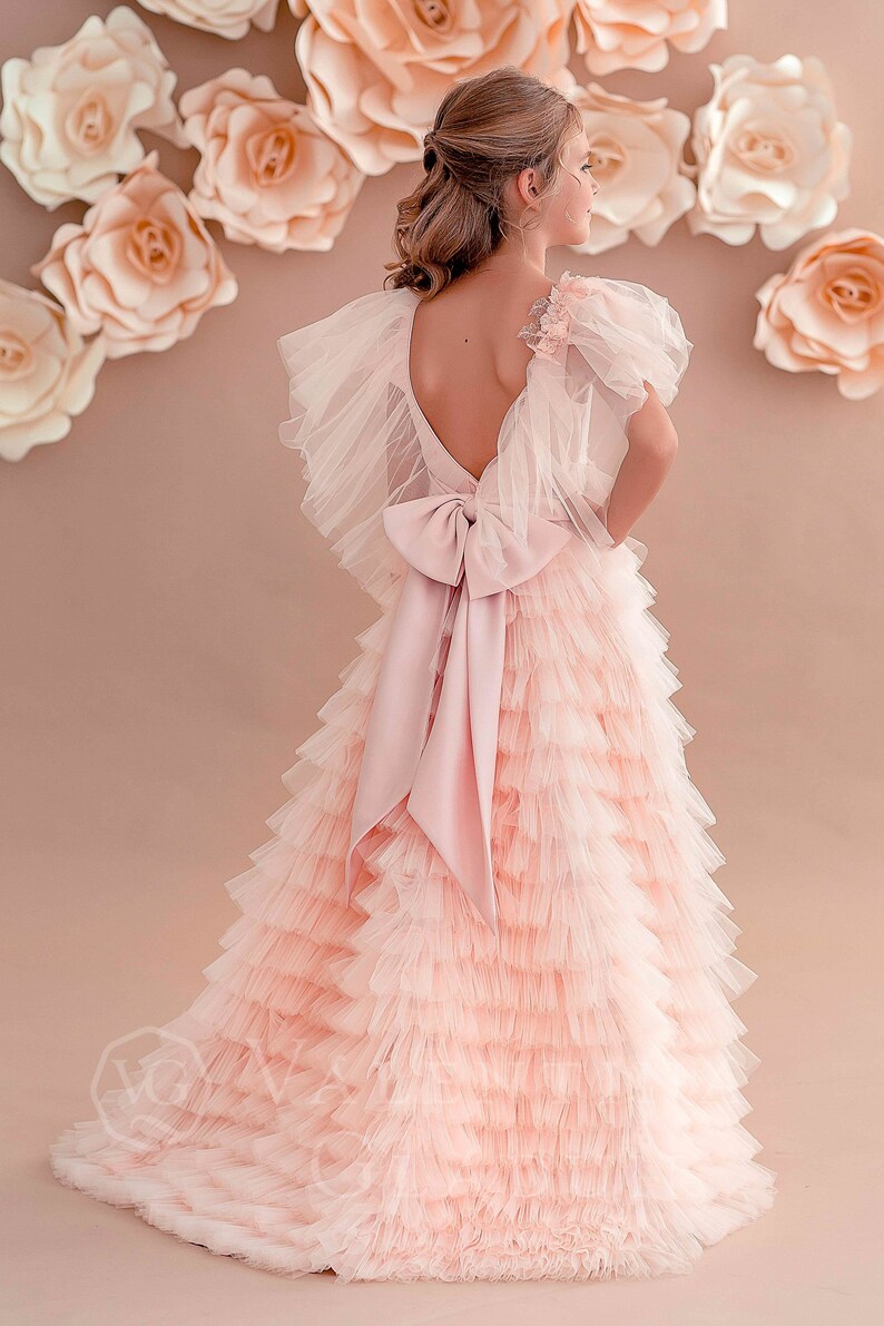 Girl dress Birthday dress for girl Kids dress Tulle dress Etsy