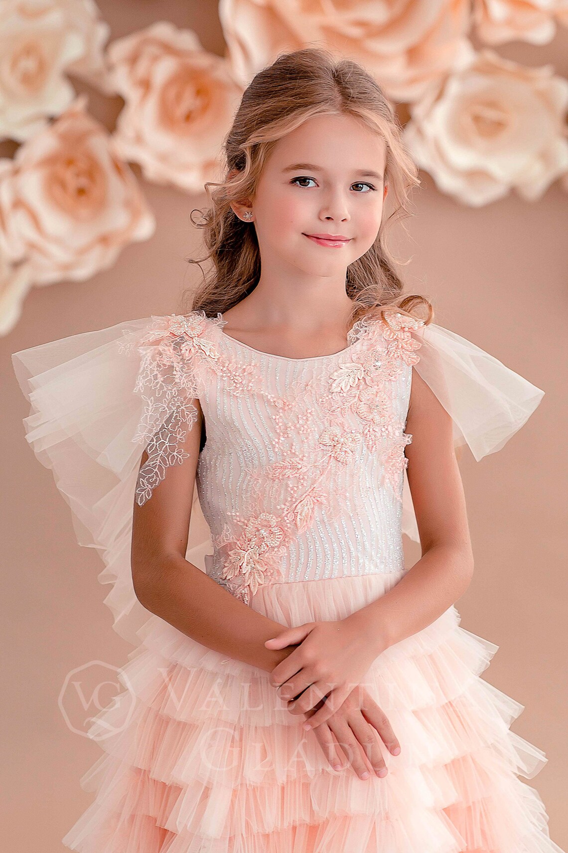 Girl dress Birthday dress for girl Kids dress Tulle dress Etsy