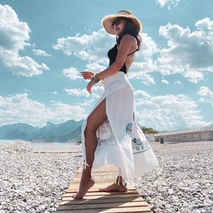 Summer Pants, Women Pants,White Pants,Yoga Pants,Harem Hippie Pants,Elephant Printed Women&#39;s Pants, Casual Trousers,Turkish Cotton Trousers,