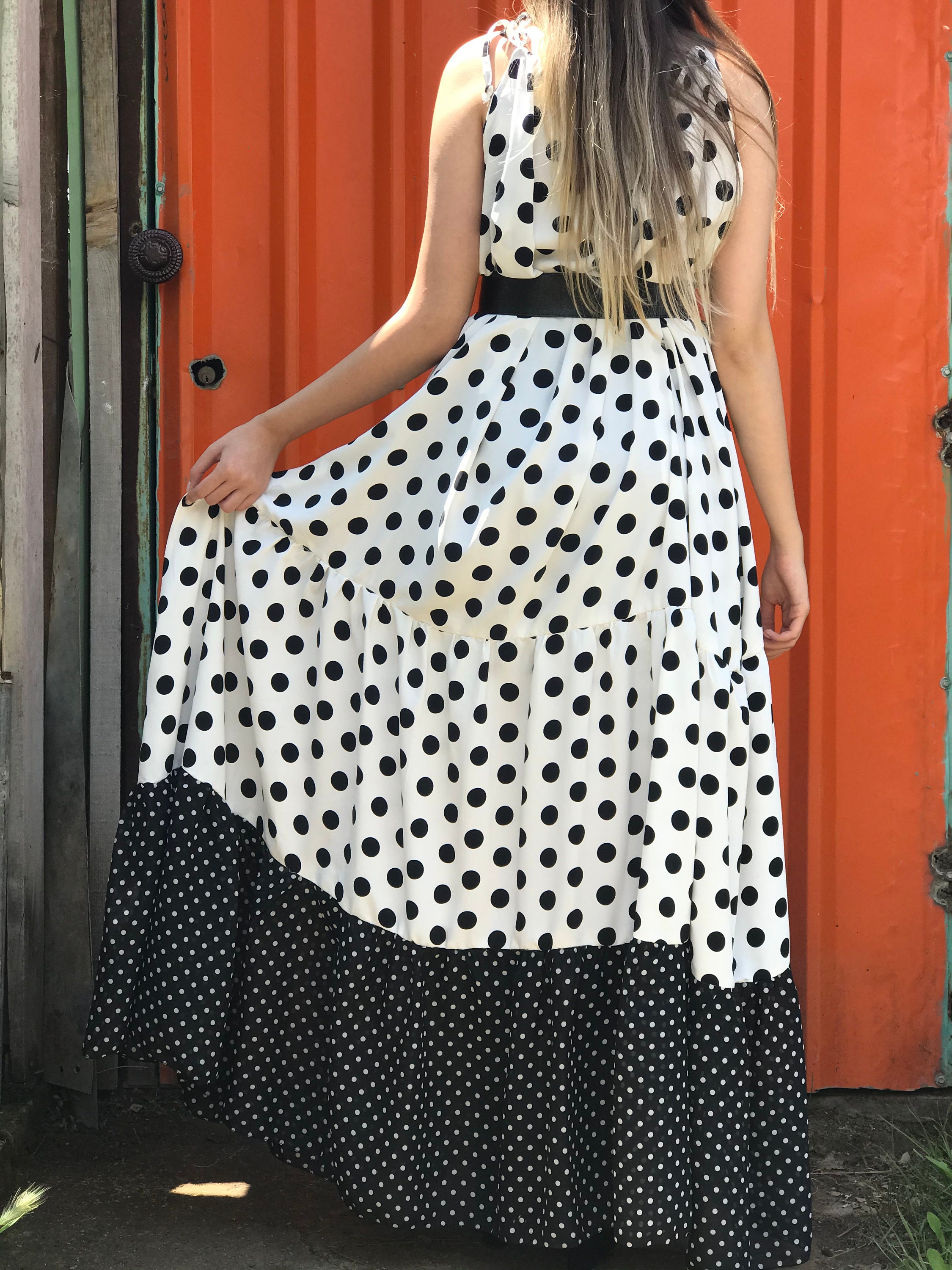 Black n white polka dot dress 2025