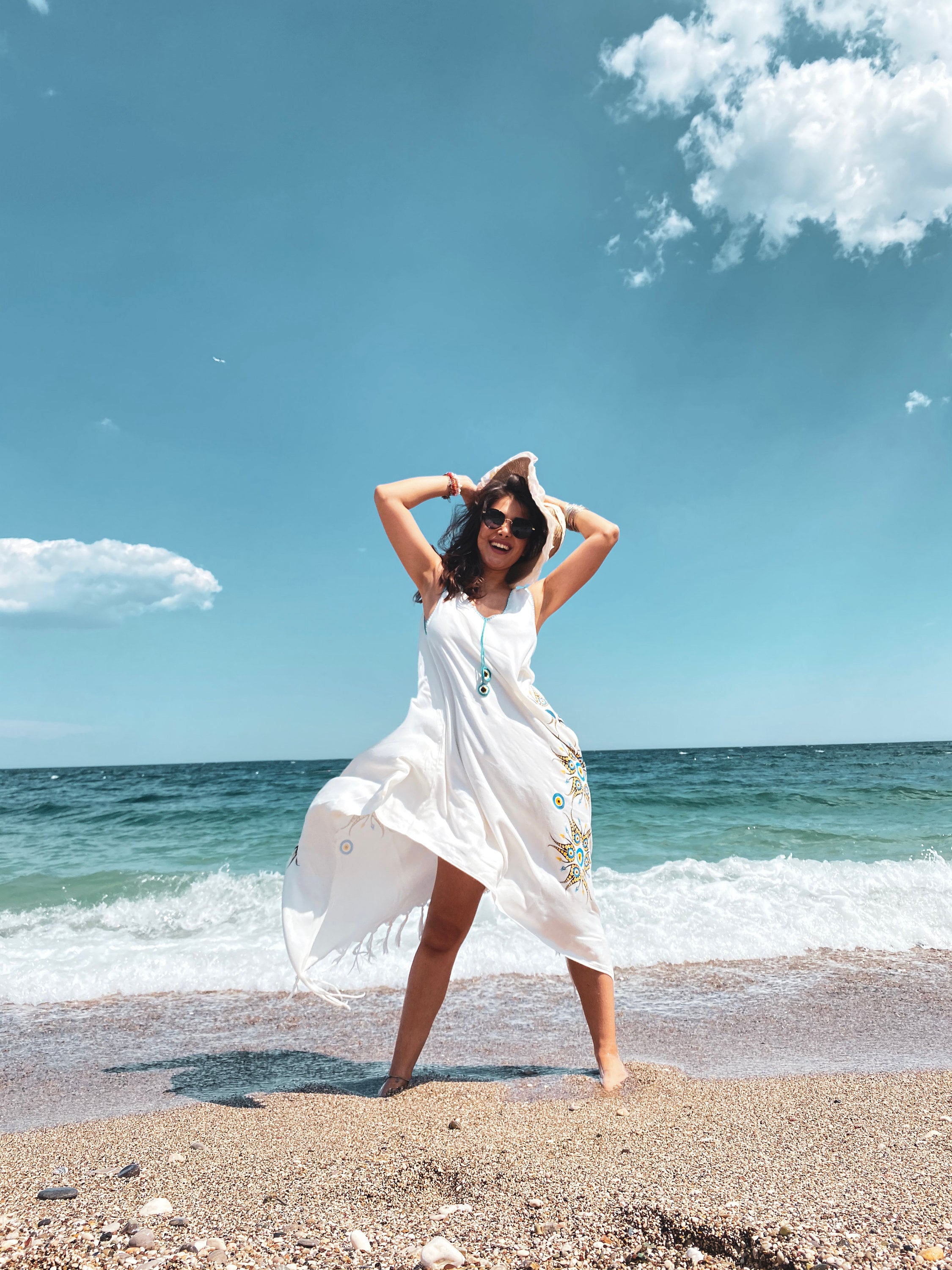 Summer Women Dress, Beach Dress, White Cotton Dress, Sea, Beach, Holiday  Pareo, Handmade Dress - Etsy
