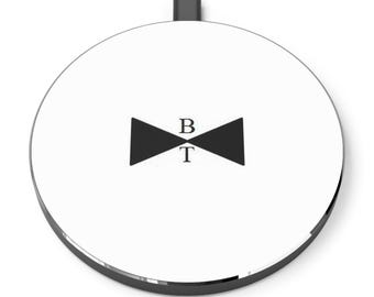 Bow Tie Monogram Wireless Charger | Initials BT
