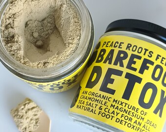 Barefoot Recovery FOOT DETOX Clay Powder Soak Magnesium Chamomile Dead Sea Salt Spa Detoxification Care Mineral Chamomile