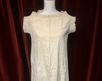 Antique 1800s Nightgown Embroidery Handmade Rare