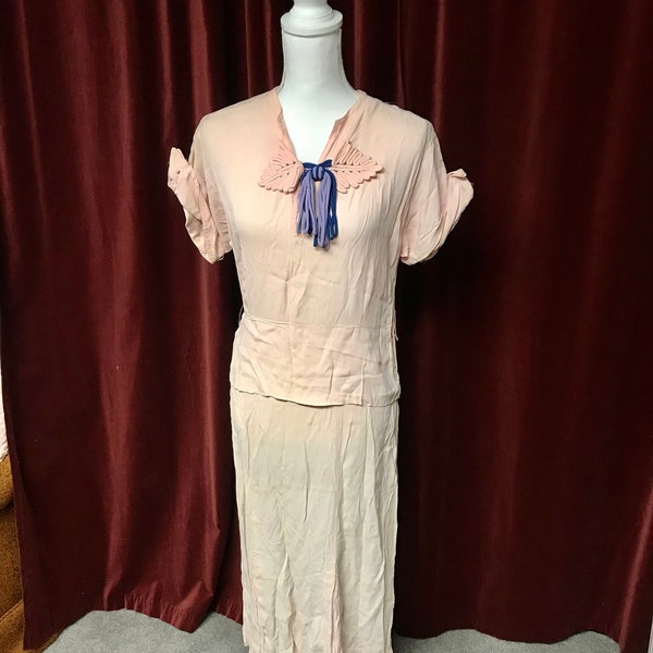 Vintage 1920s Pink Dress AS IS