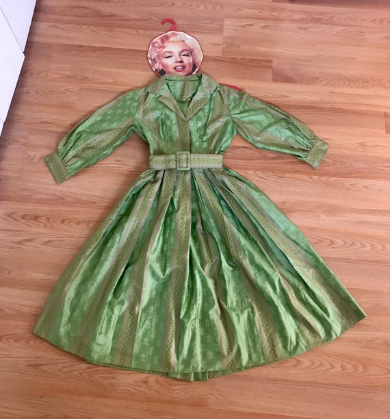 Atomic Green 1950's House Dress