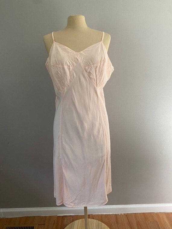 Vintage 1940s Barbizon Pink Rayon Slip