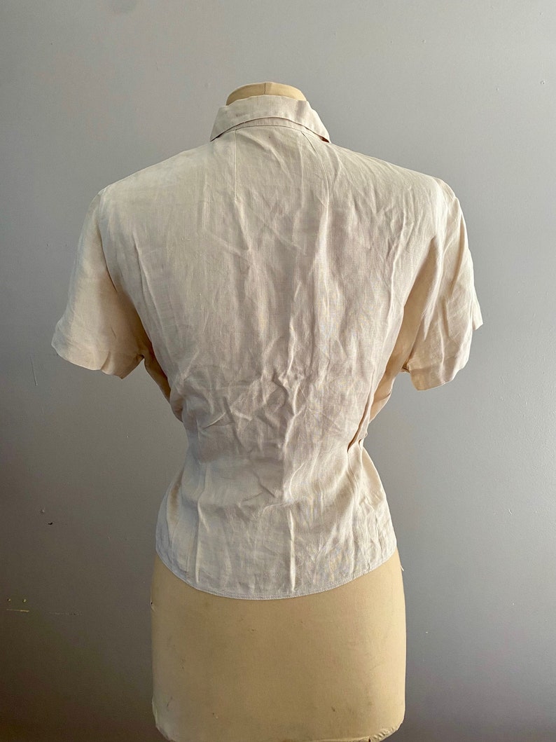 Vintage 1950s Womens Top Blouse Novelty Poodle image 3