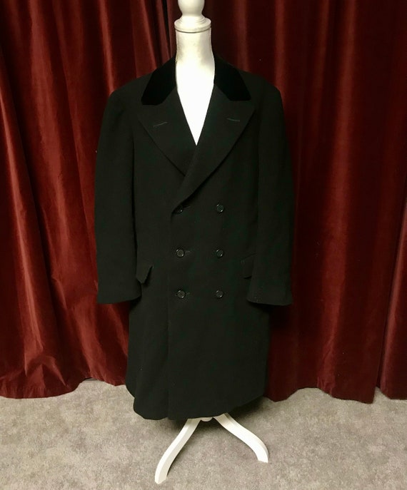 Vintage 1920s 1930s Men's Heavy Wool Overcoat