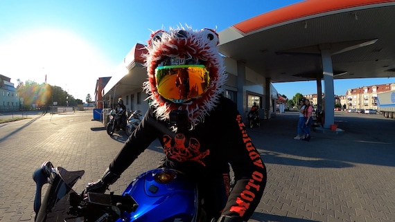 Copricasco per motocicletta divertente Heeds Crazy Case copricasco  copricasco divertente copri casco Yeti -  Italia