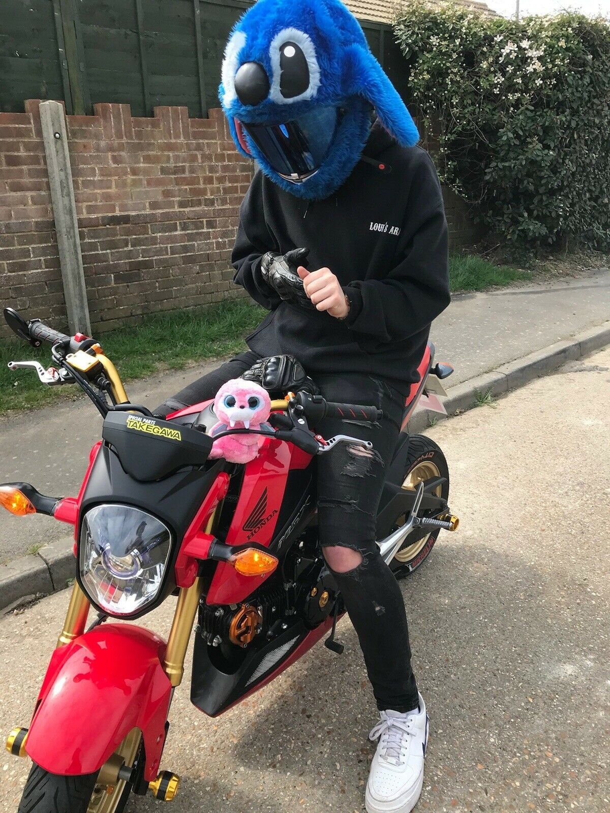 Housse de casque de moto rouge, orange et jaune Drôle de housse de