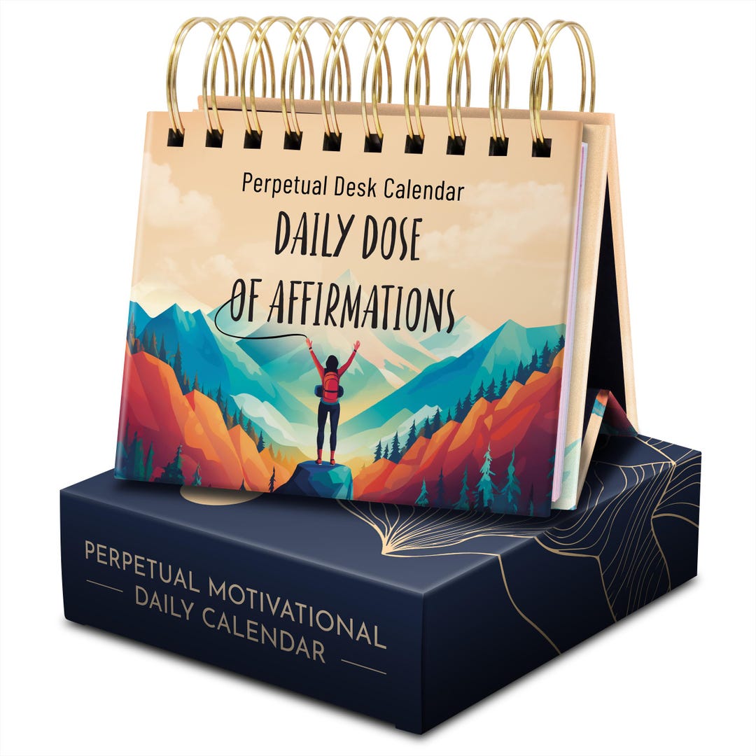 RYVE Daily Affirmation Calendar Motivational Desk Calendar With Daily