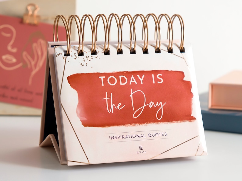 Motivational Calendar Daily Inspirational Desk Calendar With Etsy