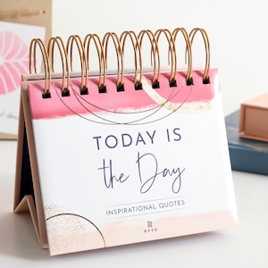 Inspirational Desk Calendar - Daily Motivational Flip Calendar with Inspirational Quotes, Daily Quote Calendar, Office Decor for Women