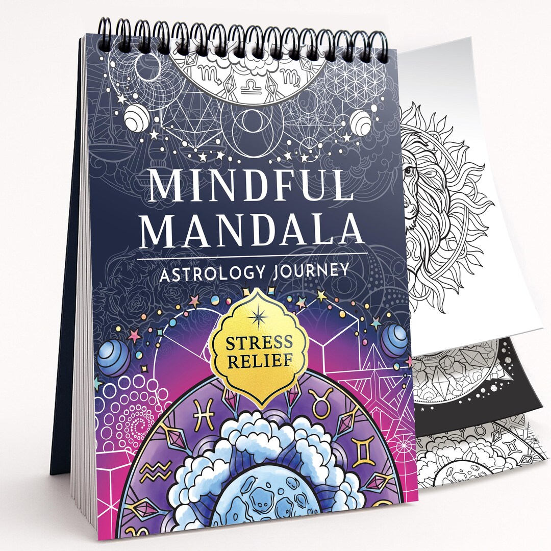 RYVE Coloring Book For Adults (2 Pack) - 60 Unique Mandalas For Relaxa - View #10