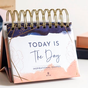 Motivational Calendar - Daily Flip Calendar with Inspirational Quotes - Inspirational Desk Decor for Women, Office Decor for Women Desk