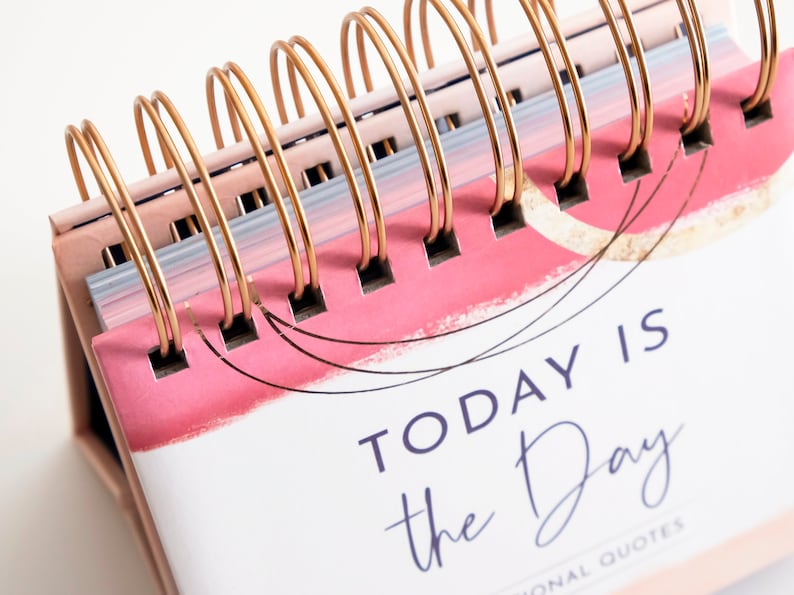 Inspirational Desk Calendar Daily Motivational Flip Calendar Etsy