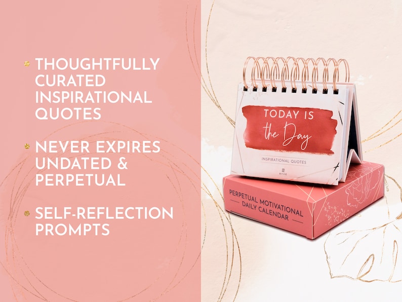Motivational Calendar Daily Inspirational Desk Calendar With - Etsy