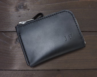 Wallet Zip, Zipper Wallet, Small Zip Wallet, Card Wallet, Half Zip Wallet, Black Zip Wallet, Zipper Card Holder, Wallet Women