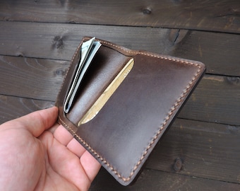 Small Bifold Wallet, Slim Front Pocket Wallet, Small Leather Wallet, Slim Card Holder, Thin Leather Wallet, Minimalist Wallet, Simple Wallet