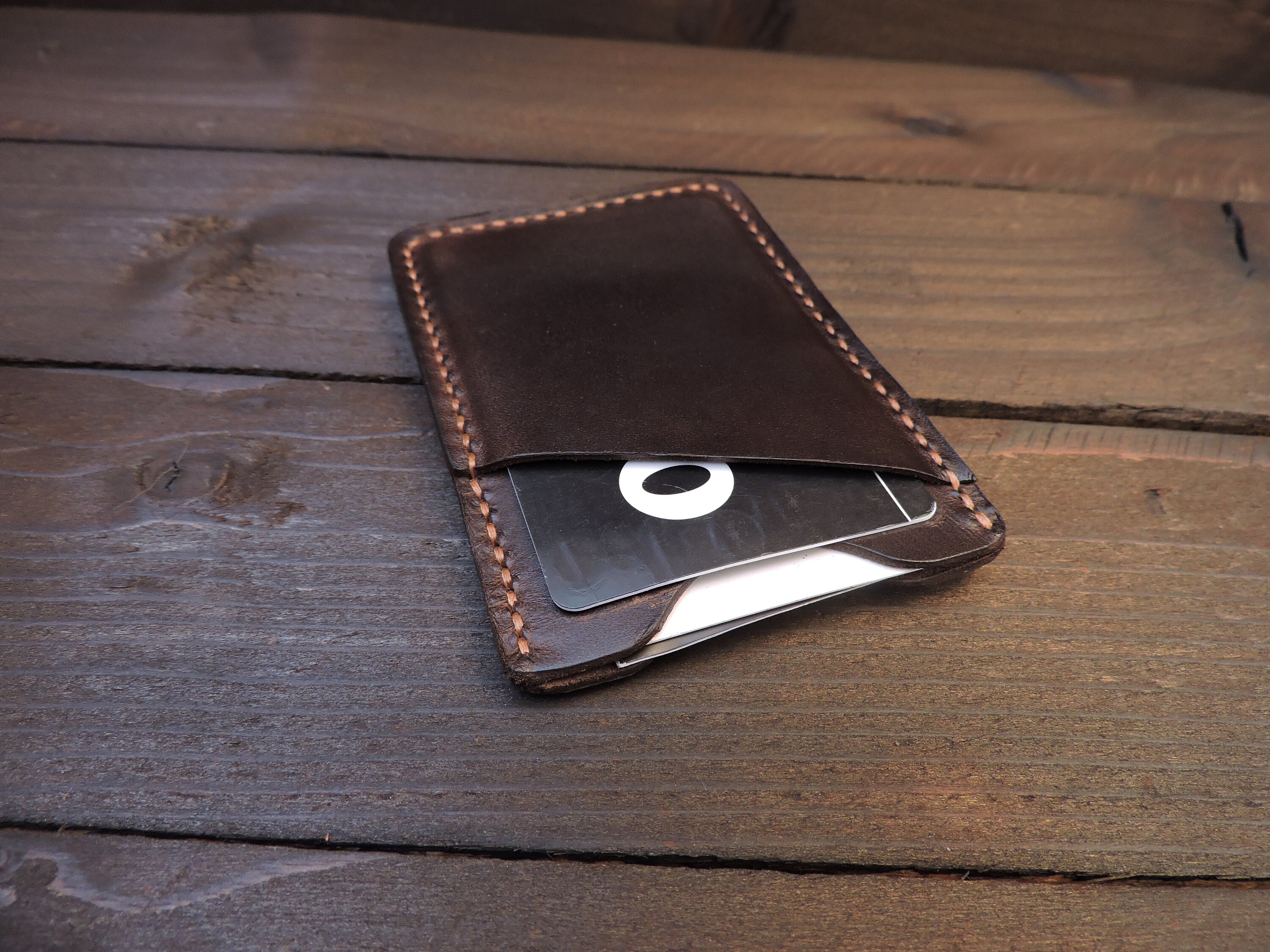 Slim Card Holder Leather Card Wallet Mini Card Case | Etsy