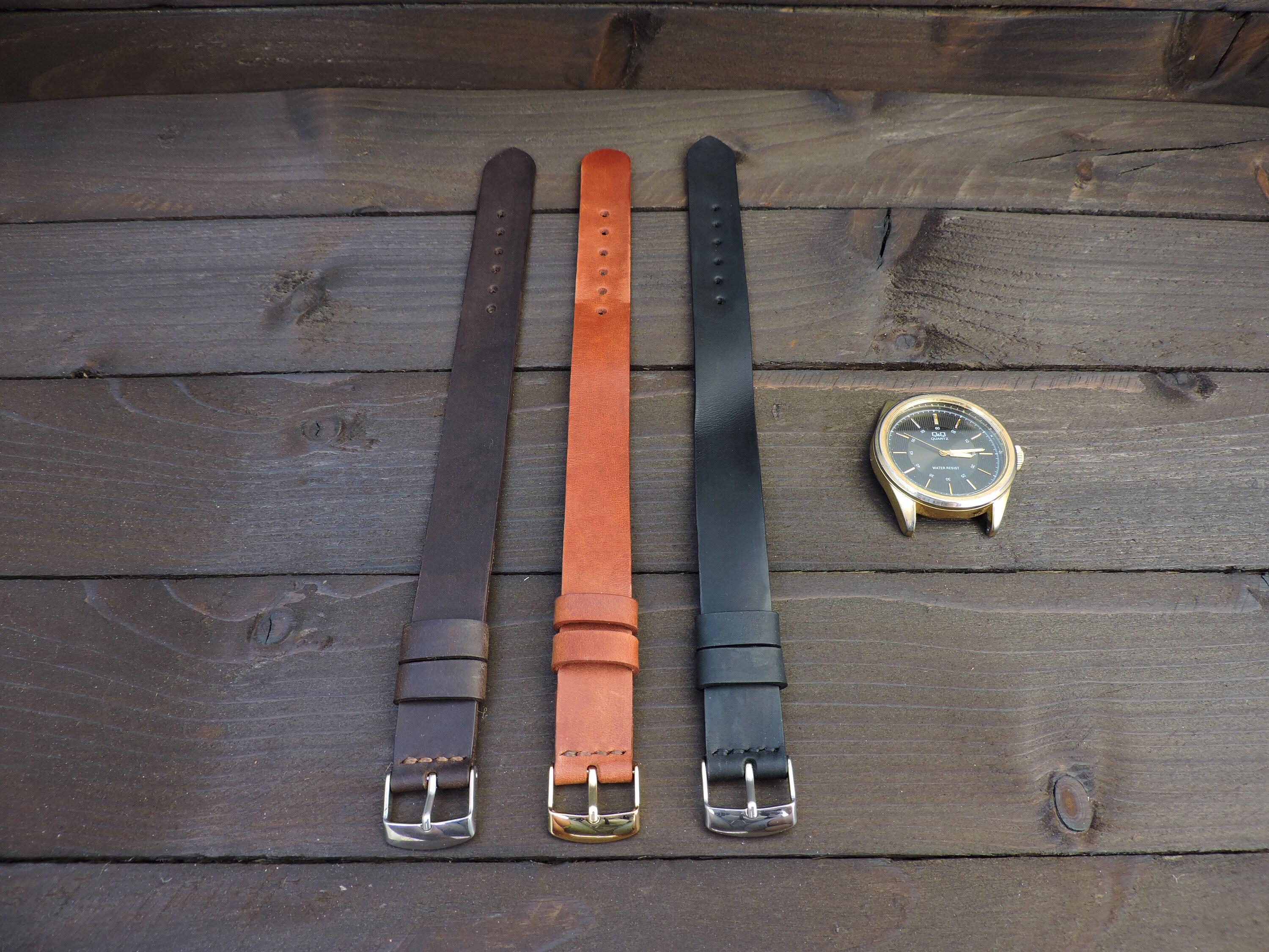 Single Pass Leather Watch Strap Vintage Watch Band Handmade Etsy