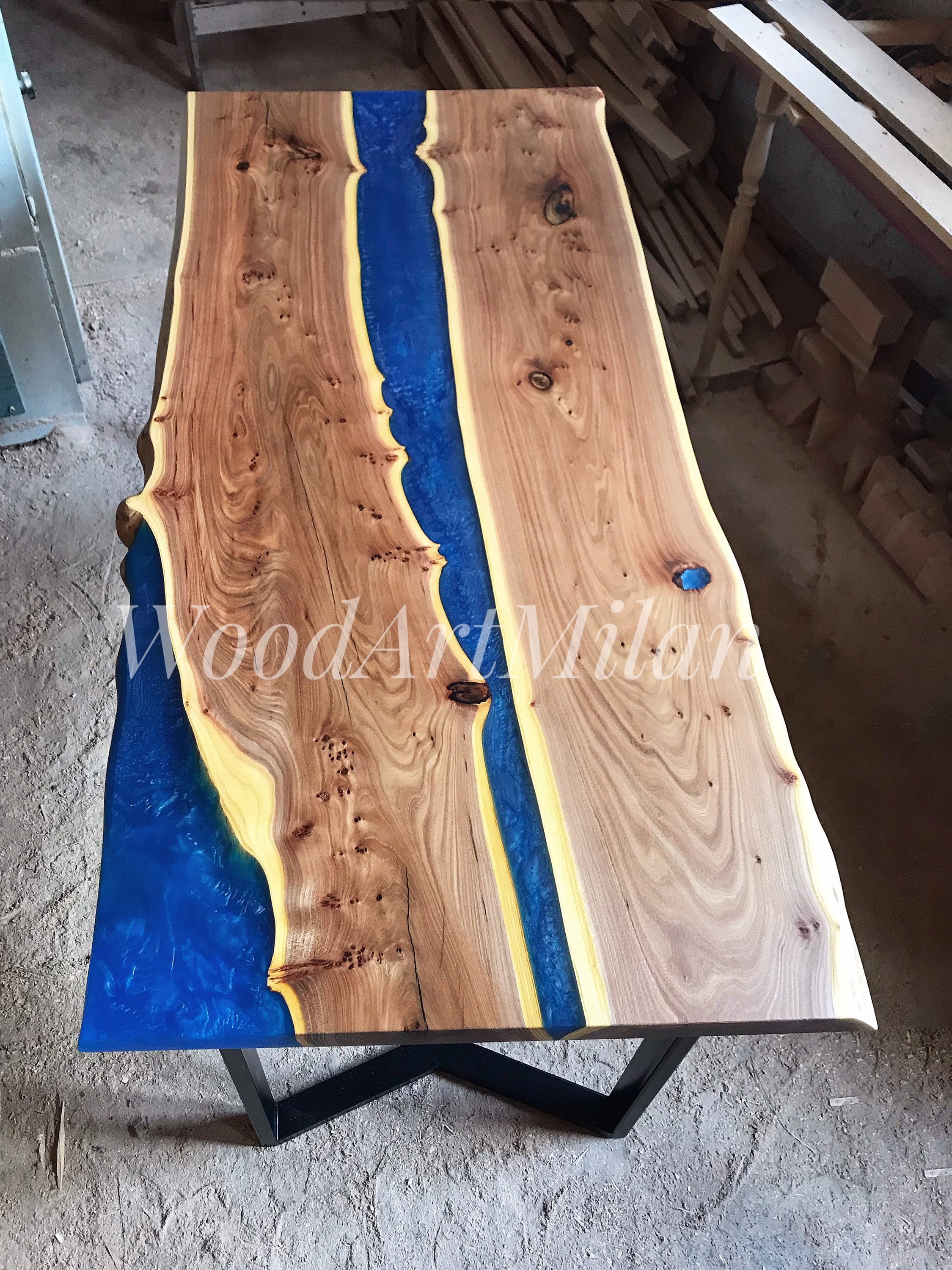 Epoxy Resin Desk Epoxy Office Deskepoxy Dining Tableriver Etsy