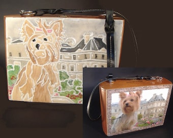 Custom Mosaic Tile Handbag Pet Lover Gift Fashion Dog Mom