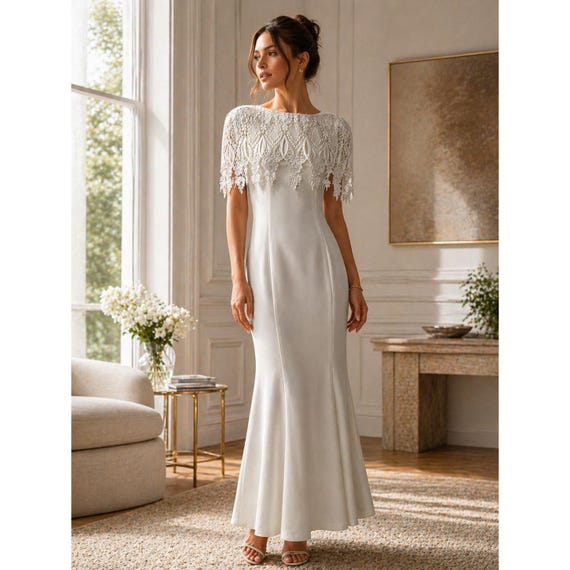 cream overlay dress Jessica Mcclintock Lace Gown Vintage Formal USA 4 The strapless neckline keeps STYLE:A05267001 Asos design abcode Royal Blue Bridesmaid Dresses