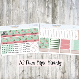 M-7P July Monthly Kit | Cute Planner Stickers for your Plum Paper | July 2022