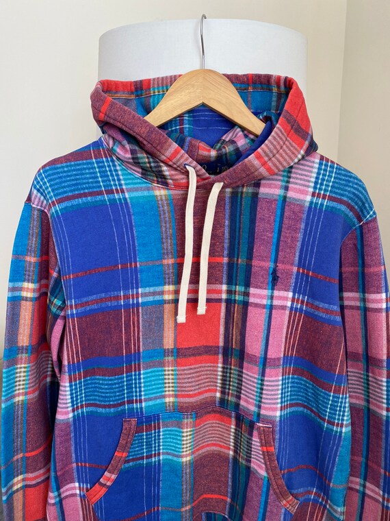 Polo plaid hoodie cheap