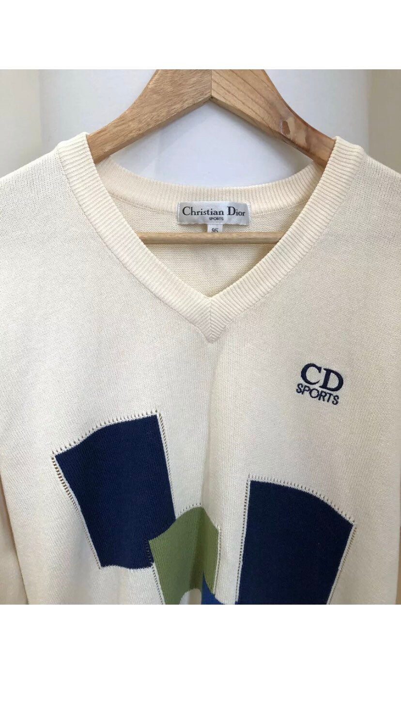 mens white dior jumper