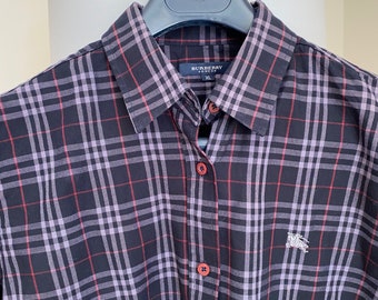 women's burberry flannel shirt