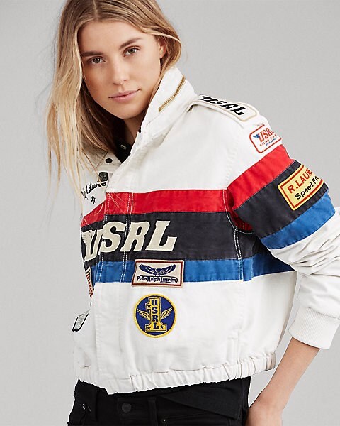 Ralph Lauren Women Racing Canvas Jacket 