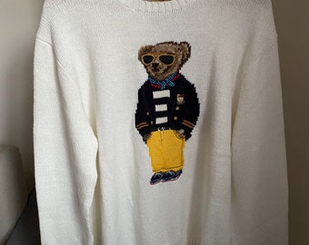 ralph lauren bear sweater mens