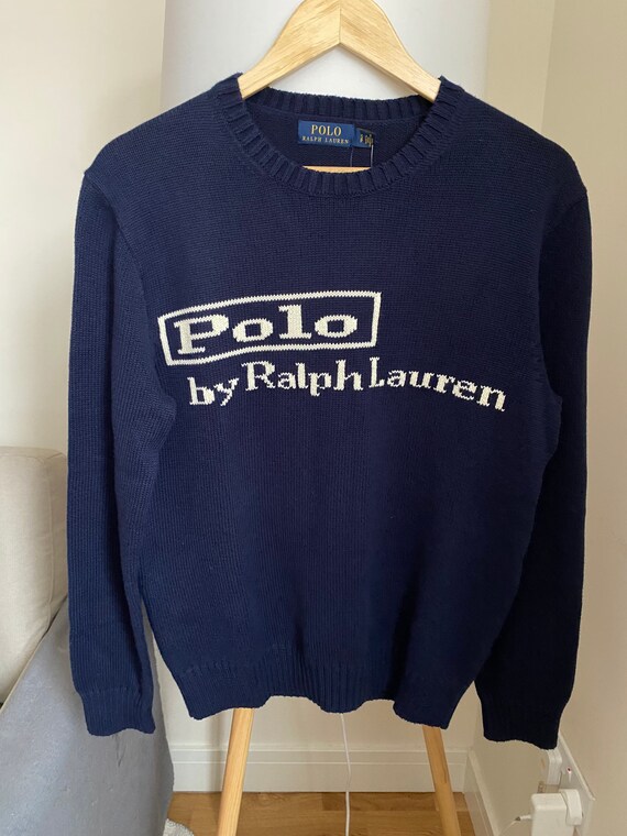 Polo Ralph Lauren Mens Spell Out Logo Graphic Jumper Size S Nwt