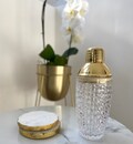 Cocktail Shaker || Glass || Gold || Drinks Trolley Accessory || Bar Accessory
