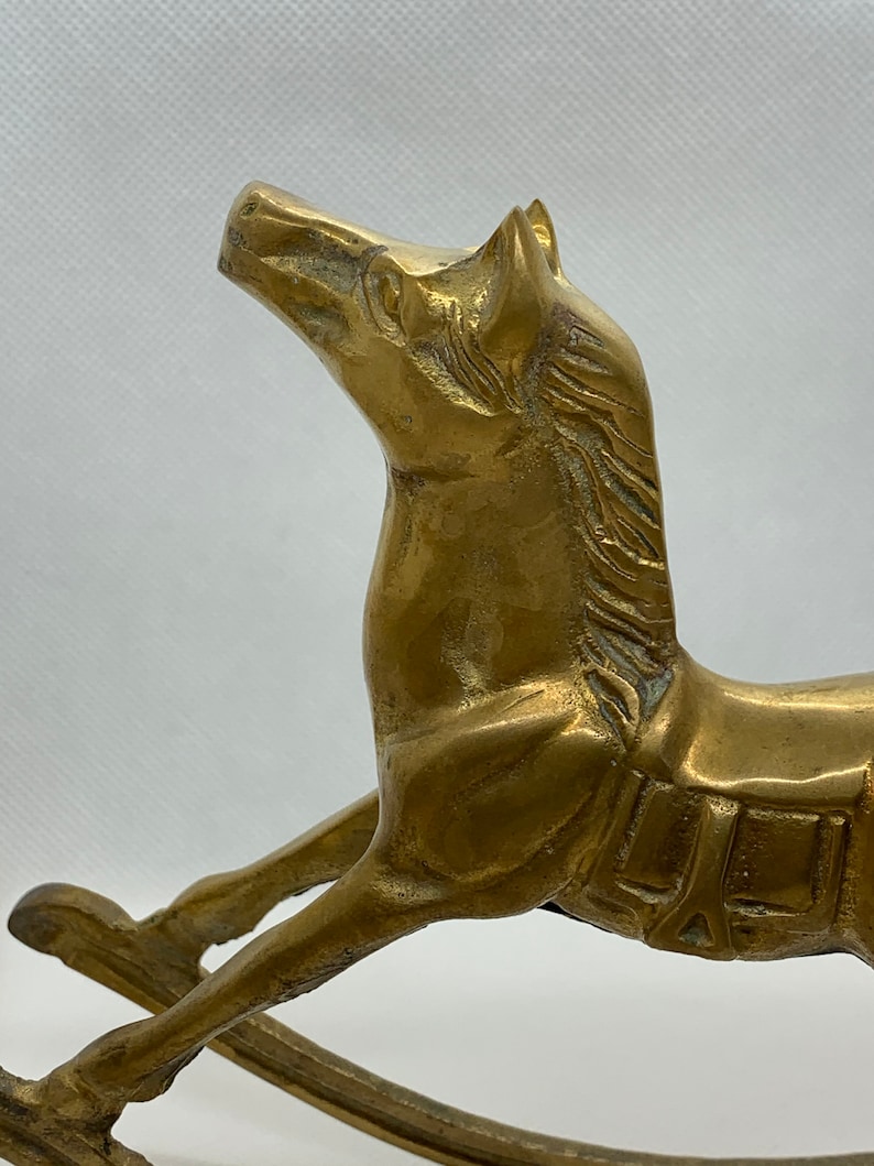 Brass rocking horse