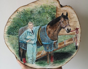 Horse Portrait Wood Slice