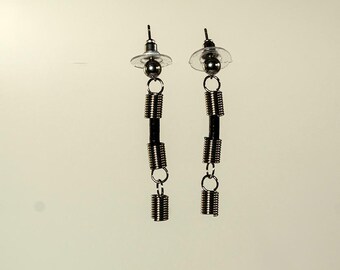 Long Spring Earrings | Original Dangle Earrings | Handmade Boho Statement Jewelry | Unique Spring Design