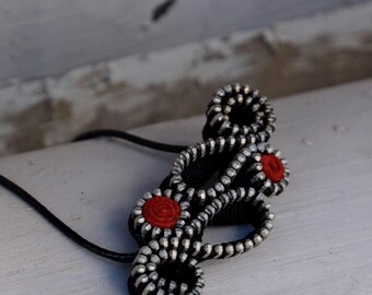Industrial Style Recycled Zipper Necklace