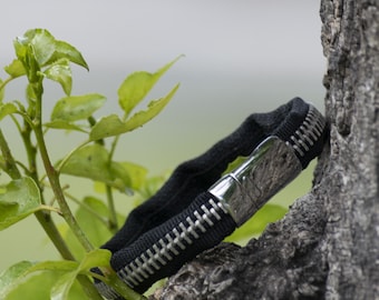 Unisex Recycled Zipper Bracelet | Original Handmade Design | Sustainable and Stylish Unisex Accessory