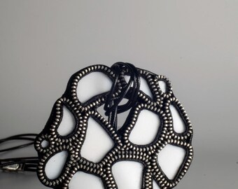 Zipper Necklace Recycled ceramic and zipper