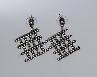 Mesh Zipper Earrings | Original Handmade Earrings | Bold Industrial Statement Jewelry