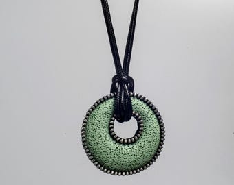 Long Volcanic Lava Necklace – Spectacular Handcrafted Design