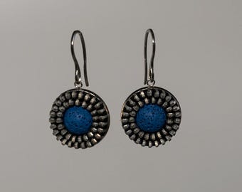 Lava Hoop Earrings – Stunning Lava Circle Zipper Earrings | Bold Bohemian Statement Jewelry