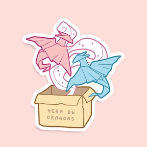 Here Be Dragons SCP - vinyl gesneden sticker 1762