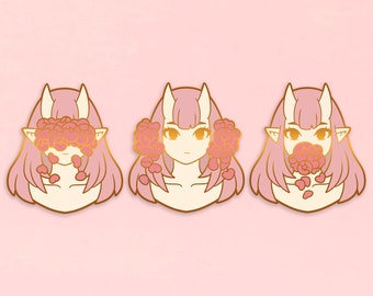 See Hear Speak Demon Girls Enamel Pin Collection